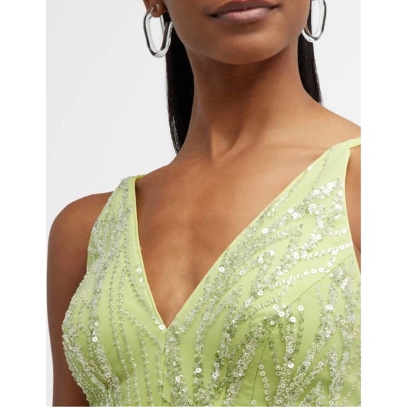 NWT Dress The Population Black Label "Charlie" jumpsuit XS Lemongrass Multi - Picture 7 of 16